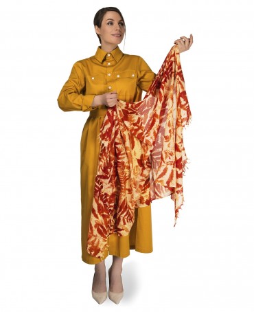 Палантин Женский W40-FOUGERE/ORANGE